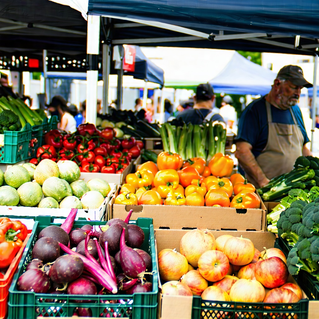 Urban Professional Photography: Urban farmers market scene