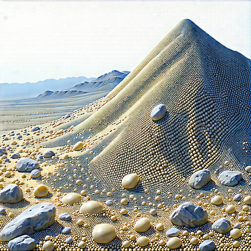Abstract Digital Painting: Granular Composition With Image, There