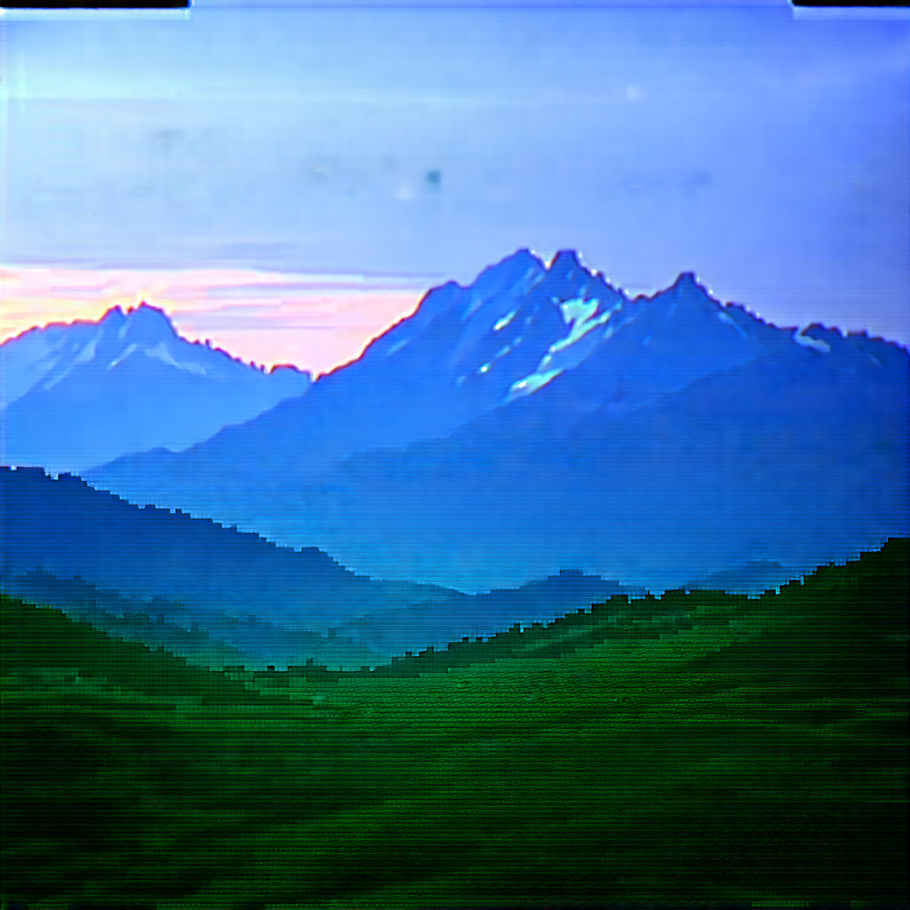 Nature Landscape Photography: Mountain Range During Blue Hour With Beautiful Landscape