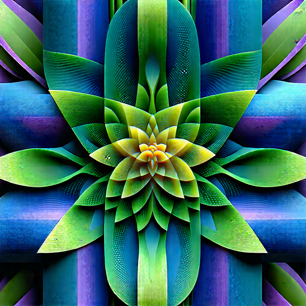 Abstract Geometric Design: Macro View Of Natural Pattern With Large, Colorful