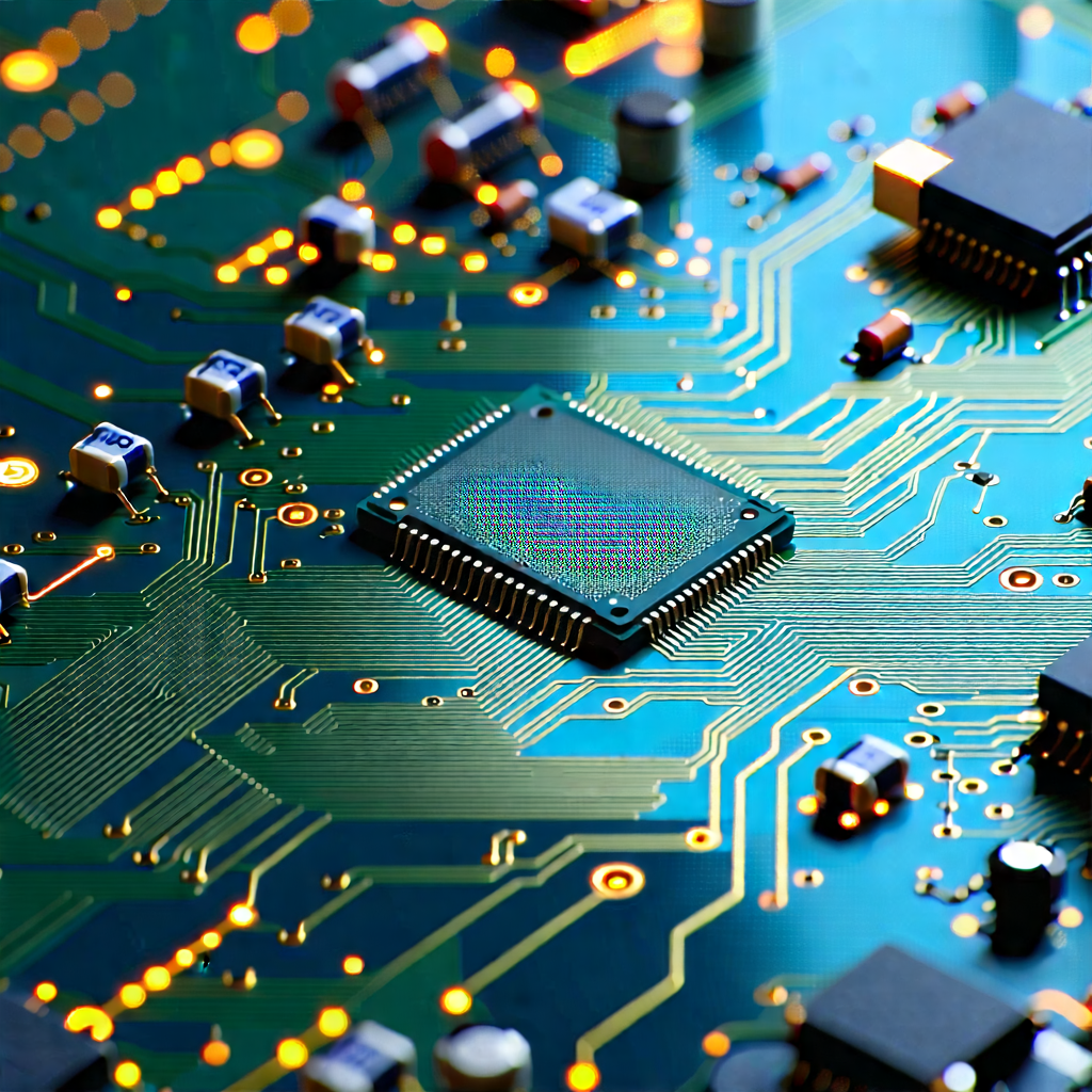 Tech Long Exposure Photography: Close-up of electronic circuit