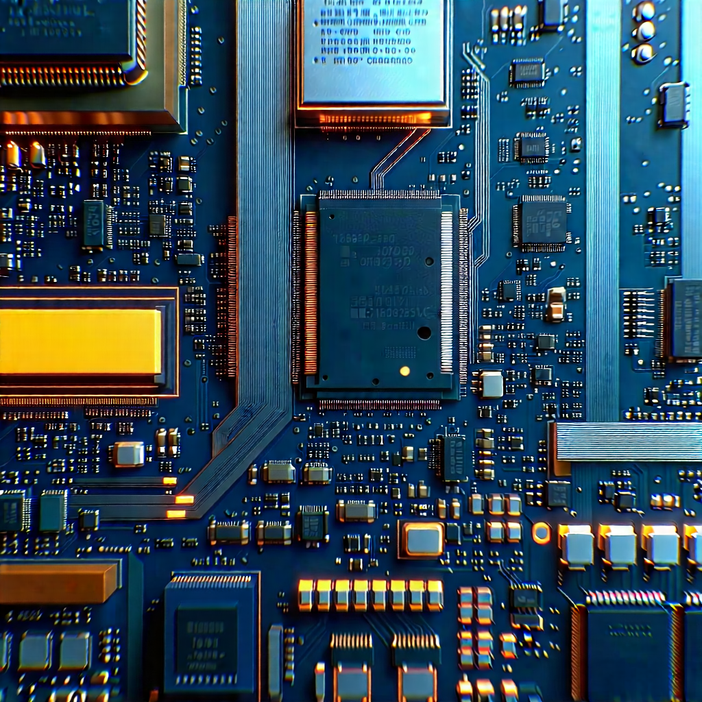 Tech Architectural Photography: Close-up of electronic circuit