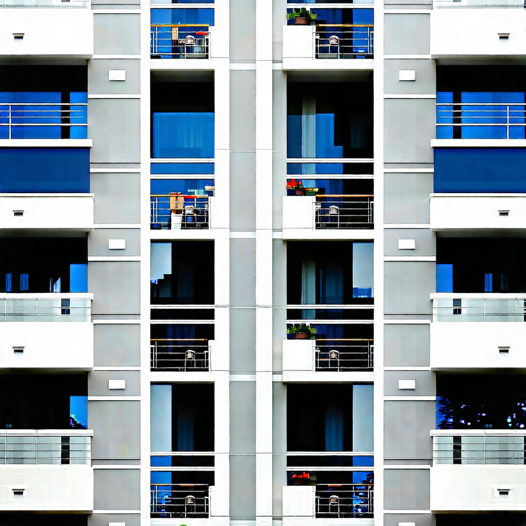 Urban Stock Photography: (modern:1.22) apartment complex with ornate details