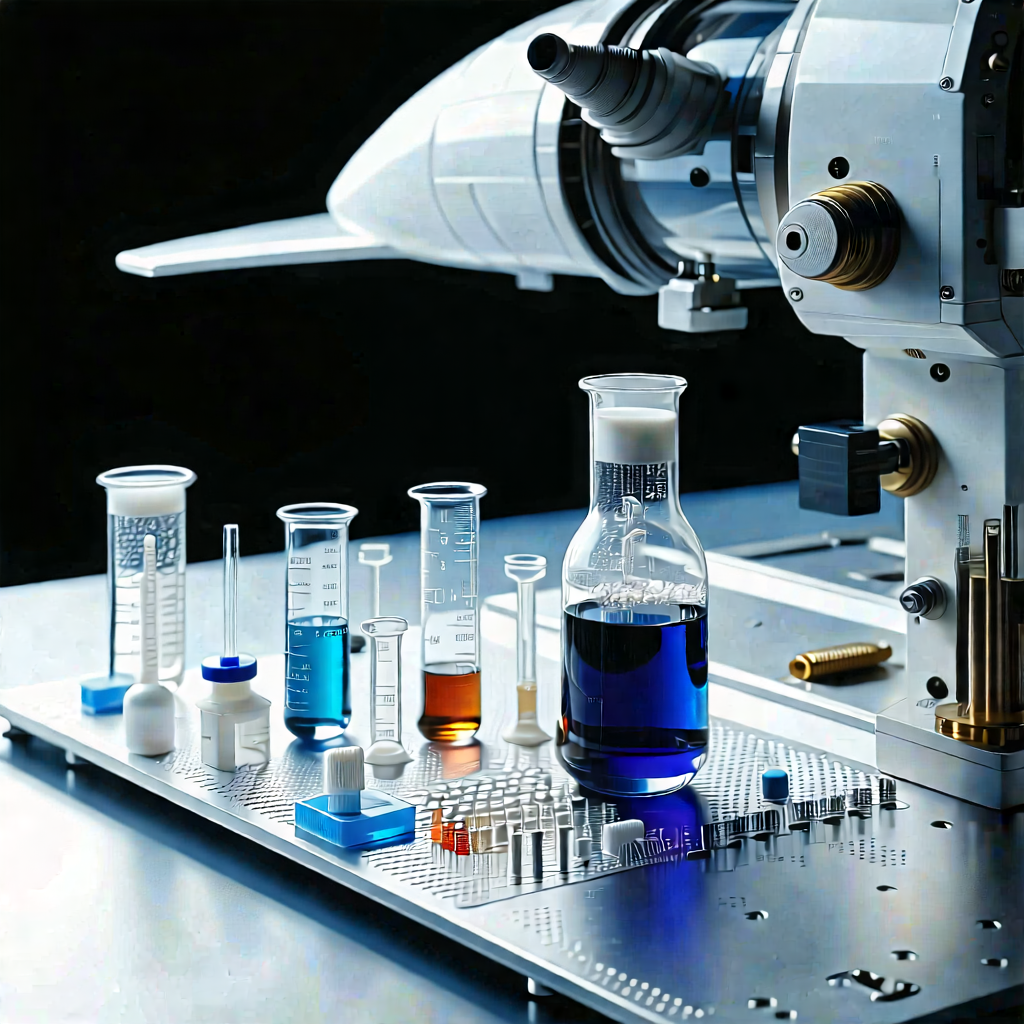 Tech Editorial Photography: Aerospace technology in (modern:1.41) laboratory