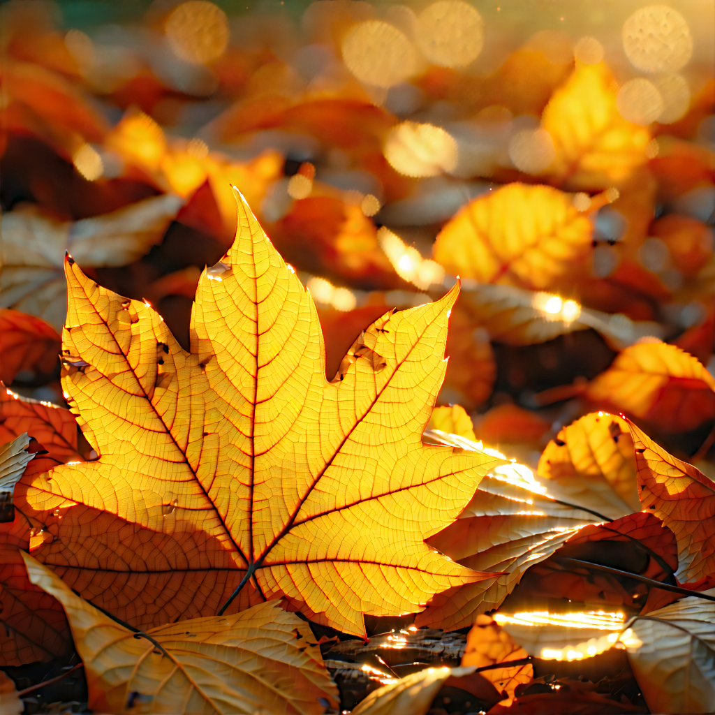 Nature Professional Photography: Autumn Leaves In Natural Setting With Beautiful Autumn
