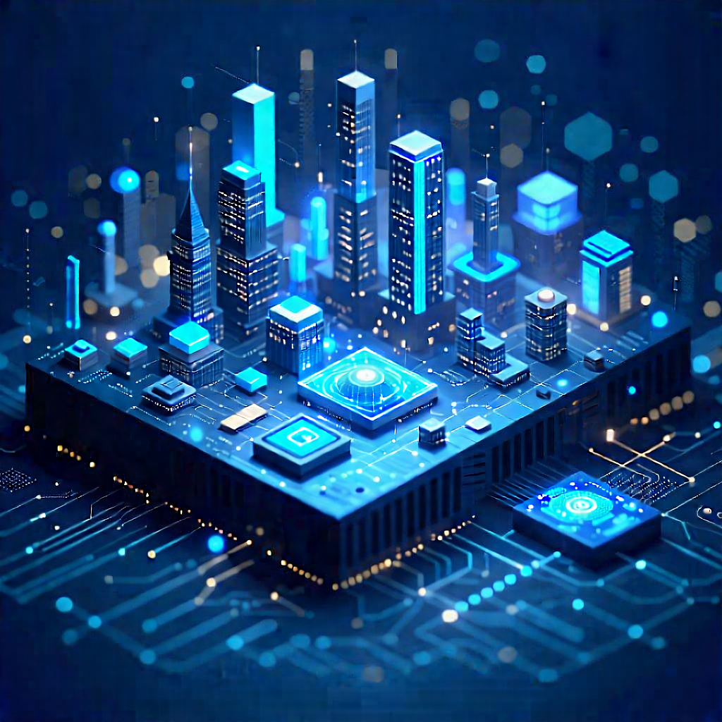 Tech Isometric Design: Big data visualization