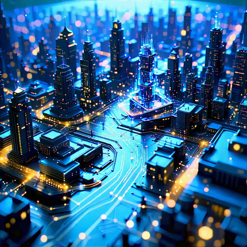 Tech Tilt-Shift Photography: Blockchain network visualization