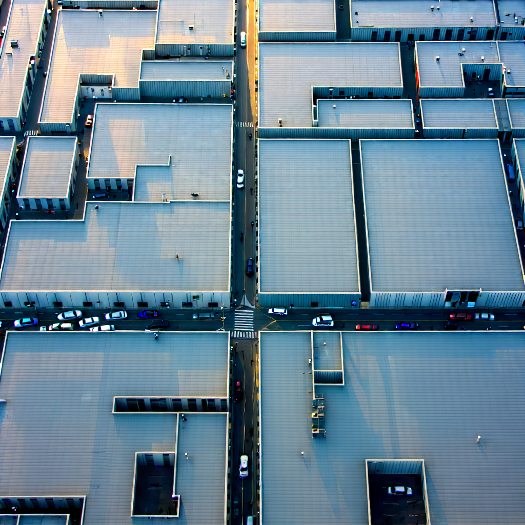 Urban Landscape Photography: Aerial view of city blocks