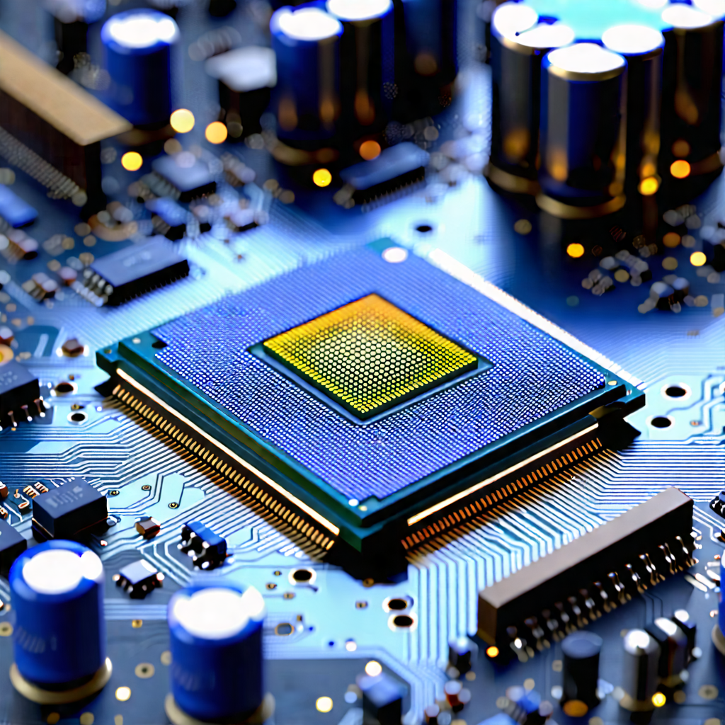 Tech Tilt-Shift Photography: Close-up of microprocessor