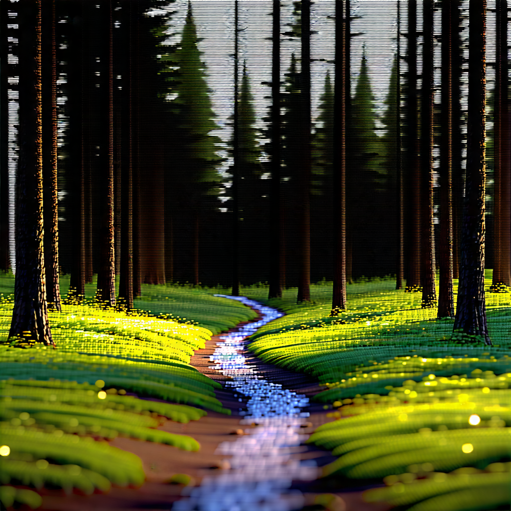Nature Octane Render: Path Through Pine Forest With Image, There