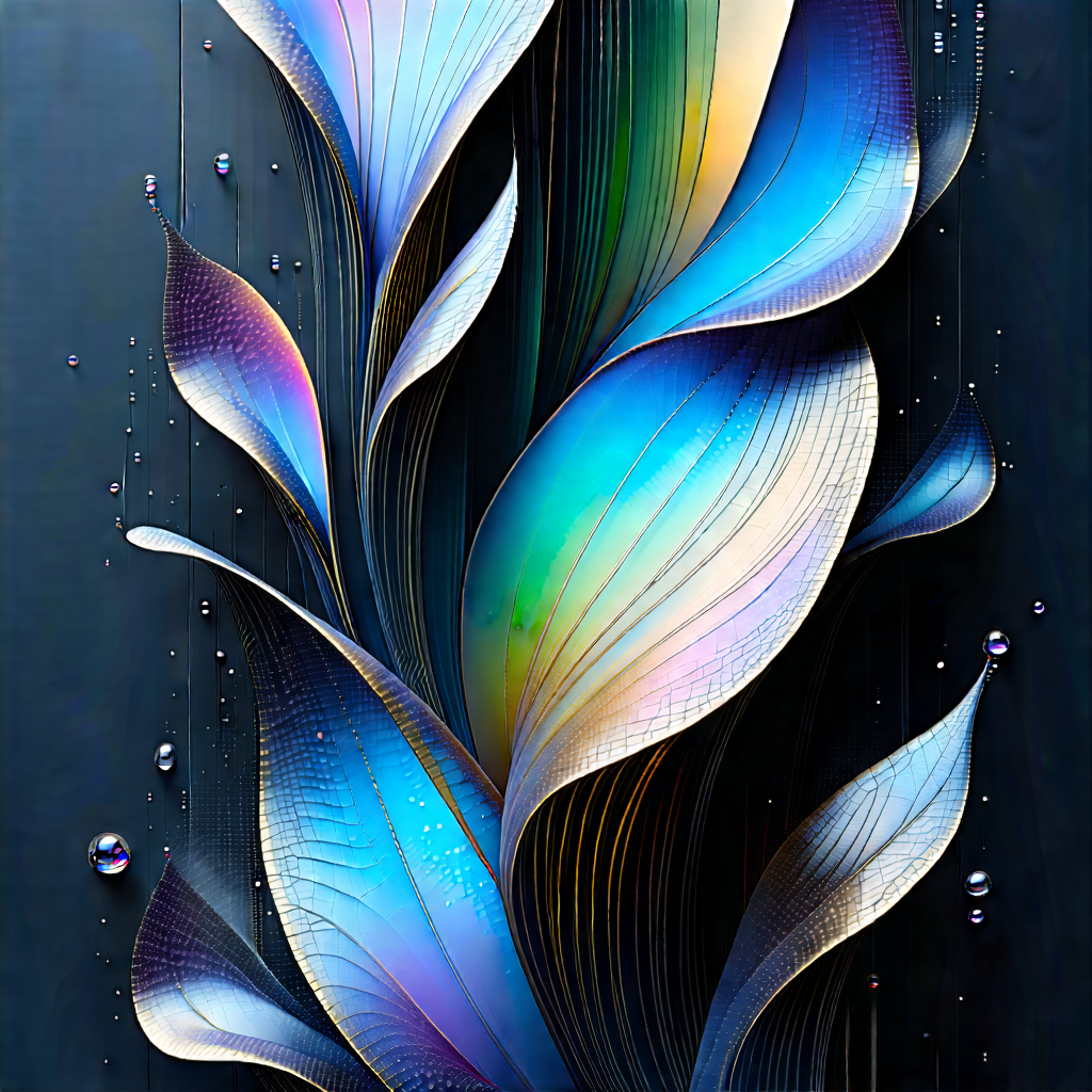 Abstract Concept Art: Organic abstract with iridescent color palette