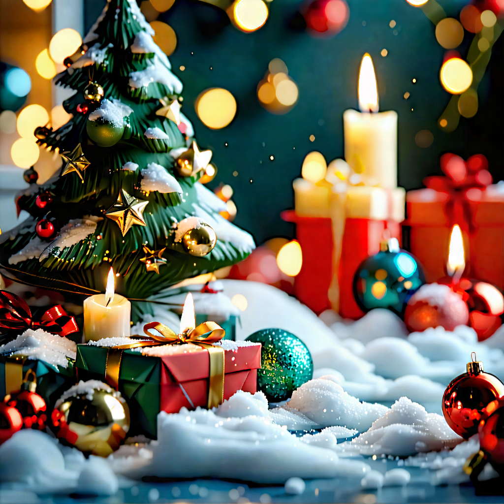 Lifestyle Blender Artwork: Holiday Celebration During Holiday Season With Beautifully Decorated
