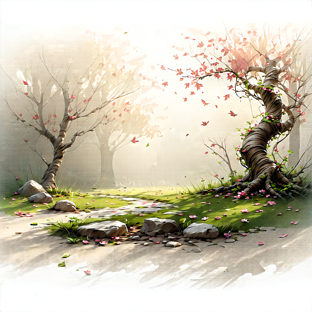 Lifestyle Pencil Sketch: Spring Gardening During Autumn With Image, There