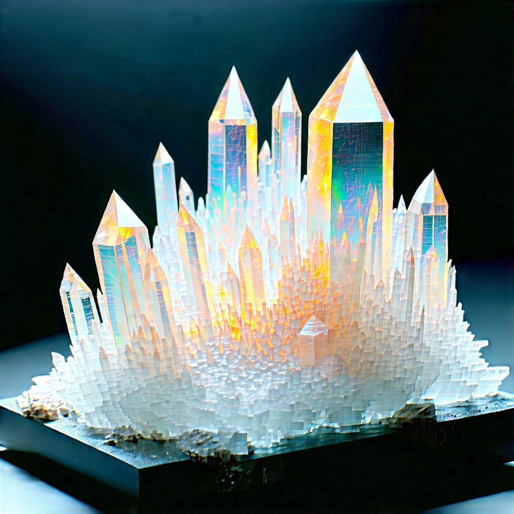 Abstract Long Exposure Photography: Abstract Interpretation Of Crystal Growth With Large, Intricate