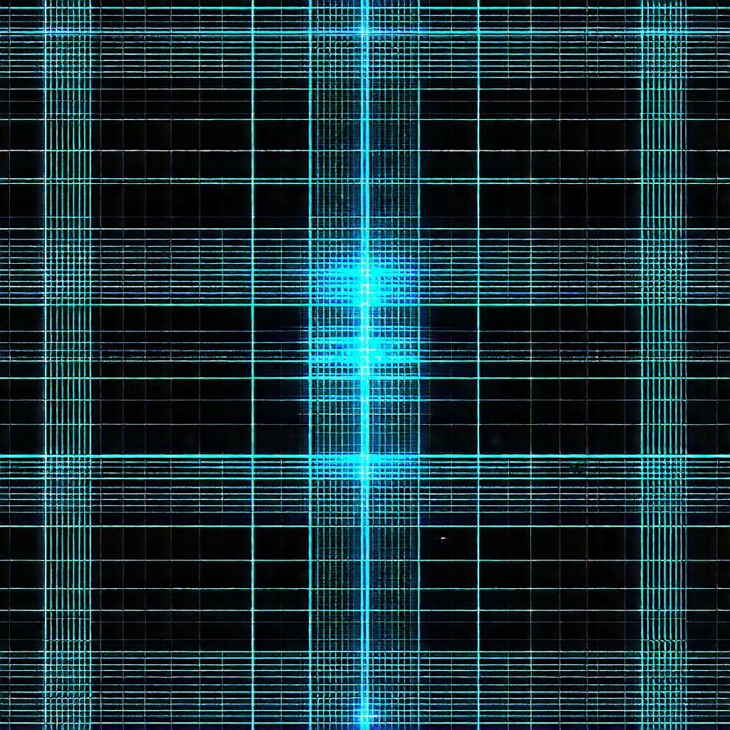 Abstract Pixel Art: Grid system with dramatic contrast