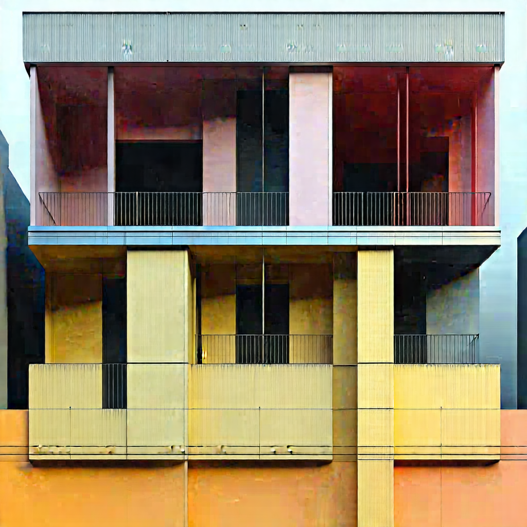 Urban Low Poly: Urban Loft With Artistic Facade With Painting Large