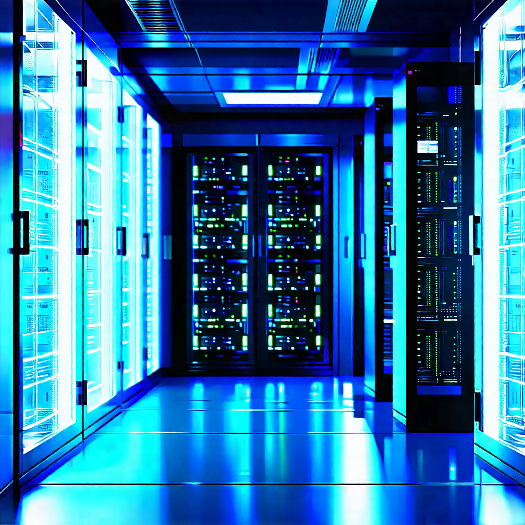 Tech Matte Painting: Futuristic server room