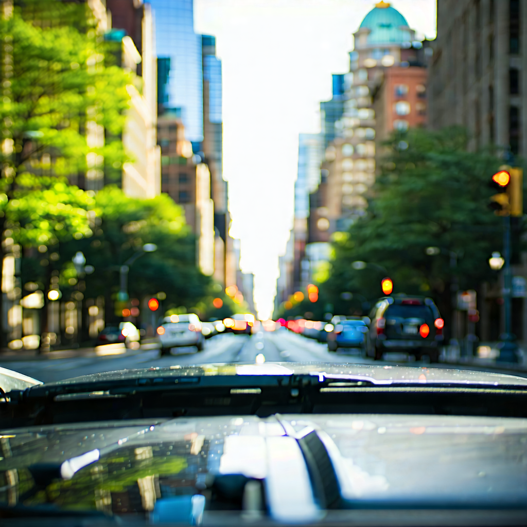 Urban Product Photography: City rideshare in main avenue