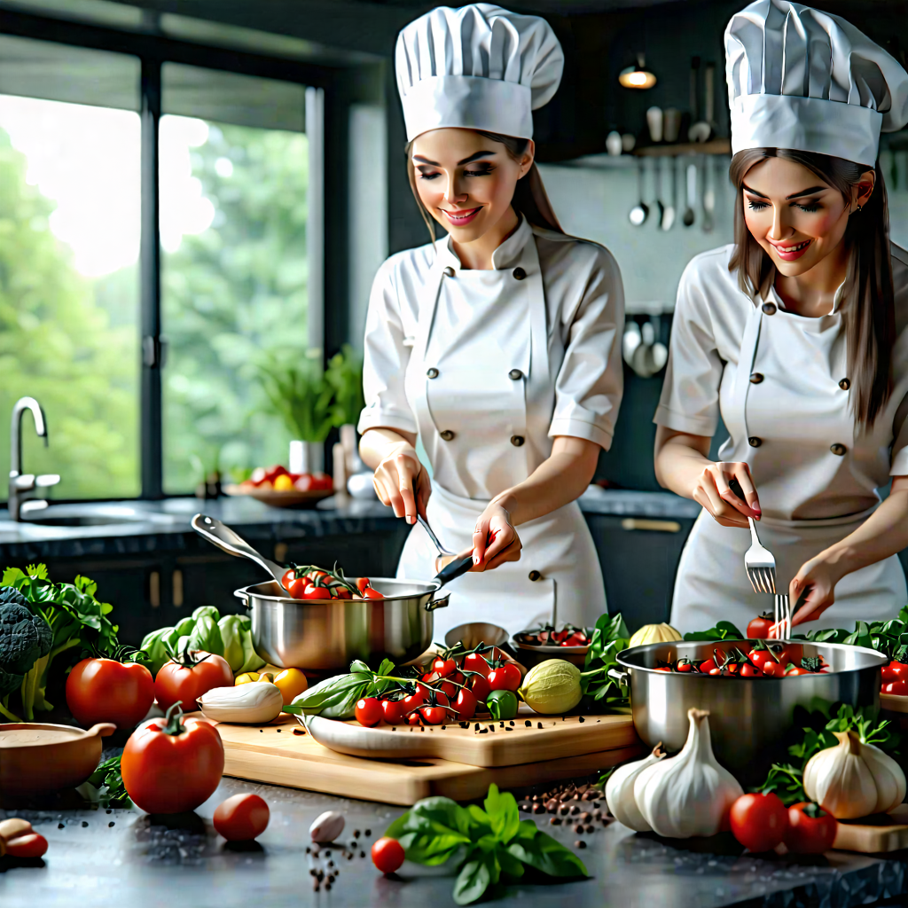 Lifestyle Digital Art: Cooking class with community group