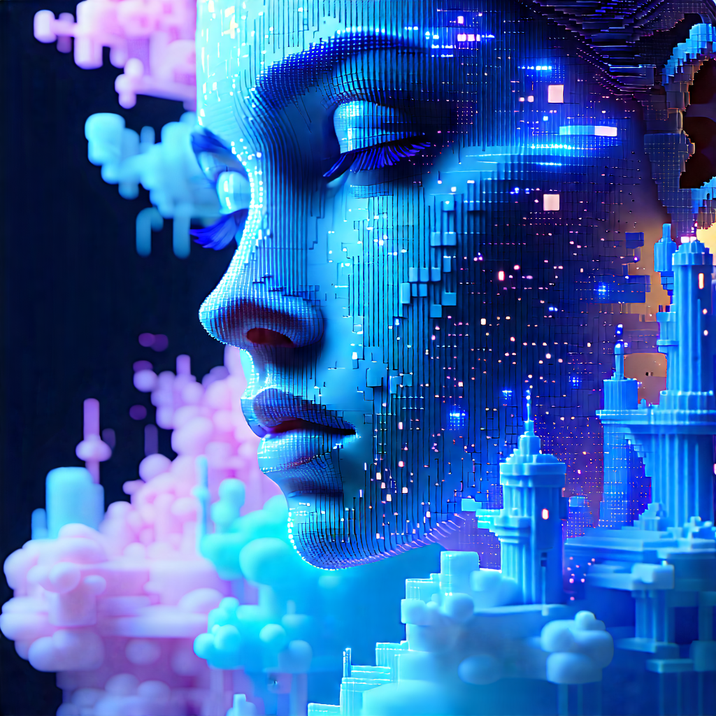 Tech Voxel Art: Digital transformation visualization