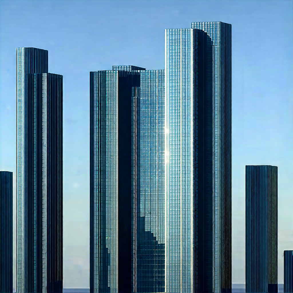 Urban Voxel Art: Skyscraper with minimalist design