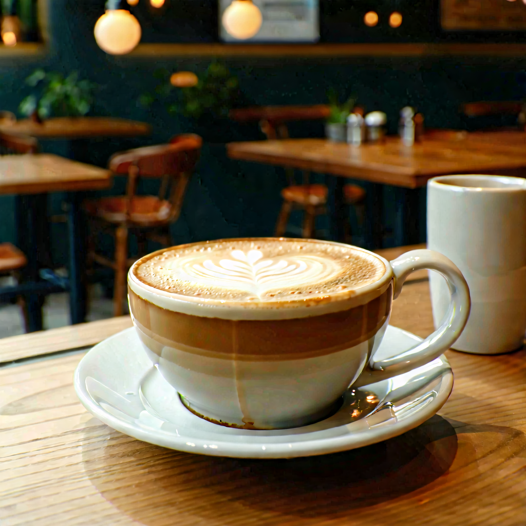 Urban Commercial Photography: Urban Cafe Culture Scene With Coffee Sitting