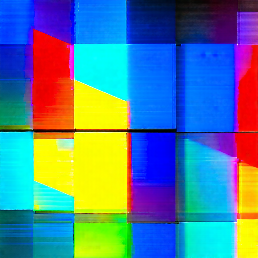 Abstract Long Exposure Photography: Geometric abstract with vibrant color palette