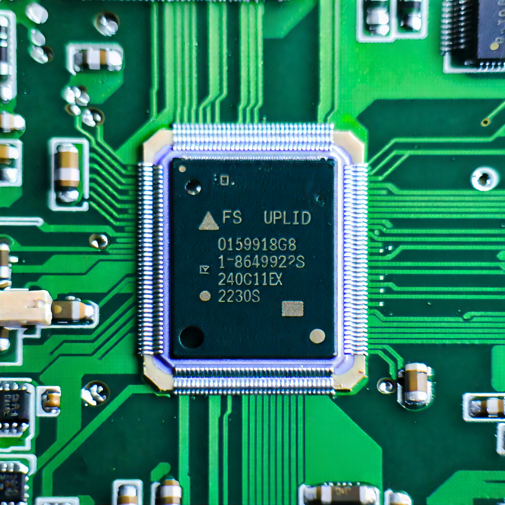 Tech Long Exposure Photography: Close-up of microprocessor
