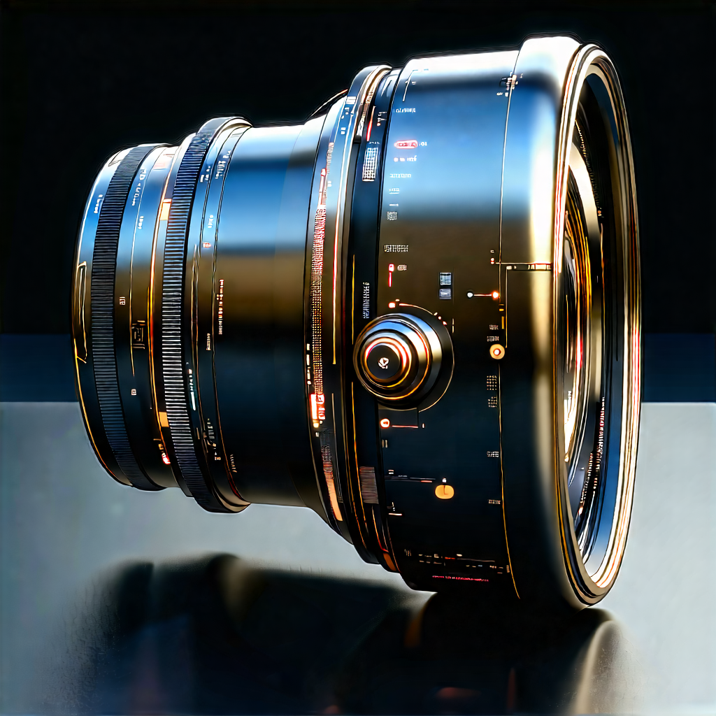 Tech Digital Illustration: Innovative Communication Tool Design With Close-up Camera