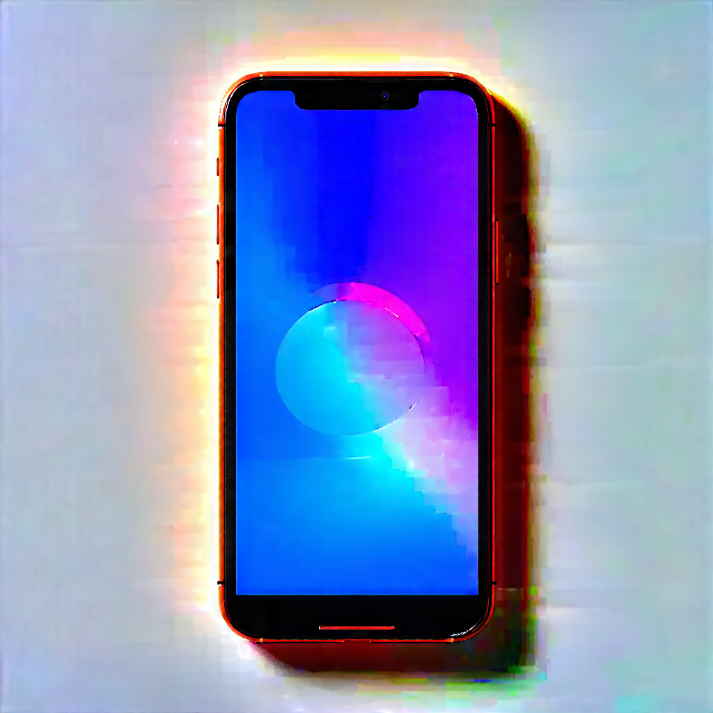 Tech Professional Photography: Smartphone With Glowing Screen With Cell Phone