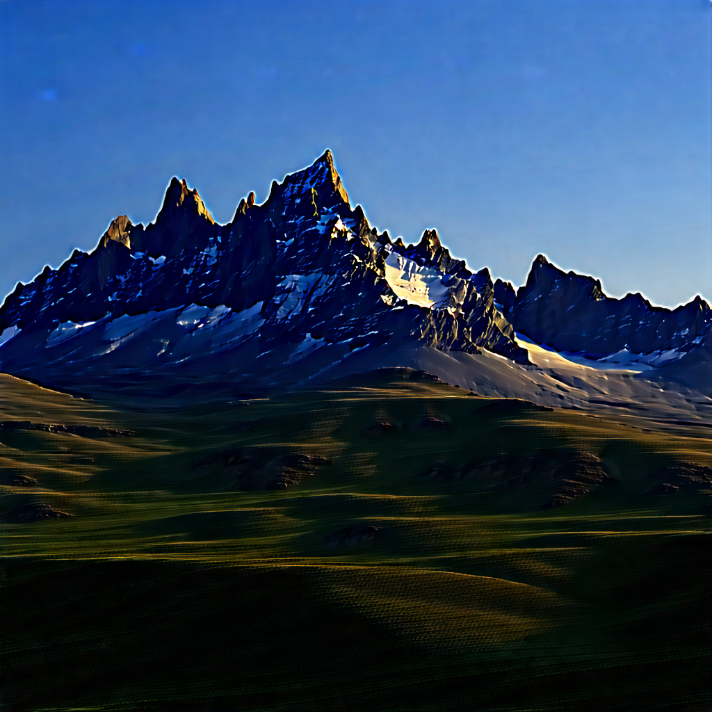 Nature Drone Photography: Mountain Range During Night With Majestic Mountain