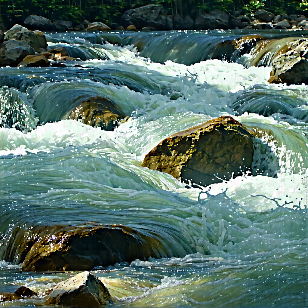 Nature Digital Art: Rushing (river:1.35) Surrounded By Rocky Shores With River Large