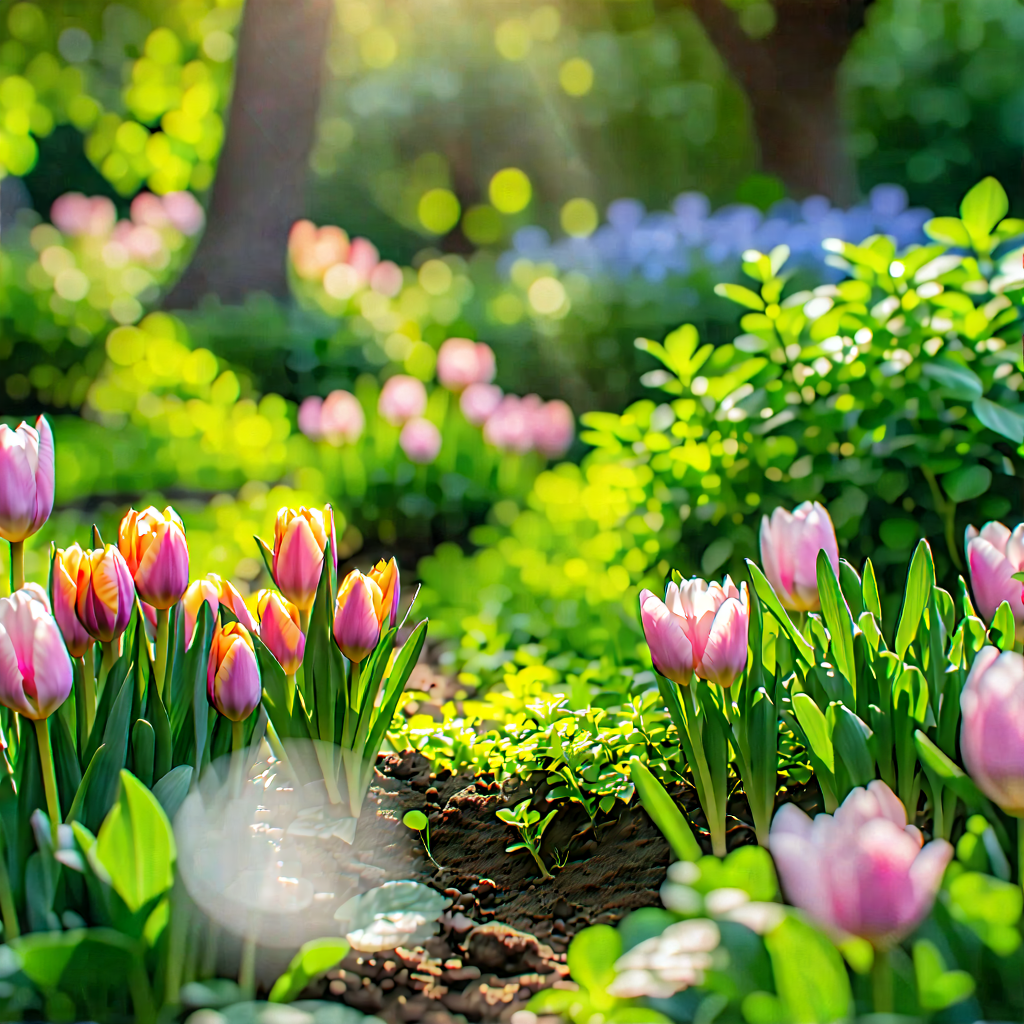 Lifestyle Infographic Style: Spring Gardening During Spring With Beautiful Garden