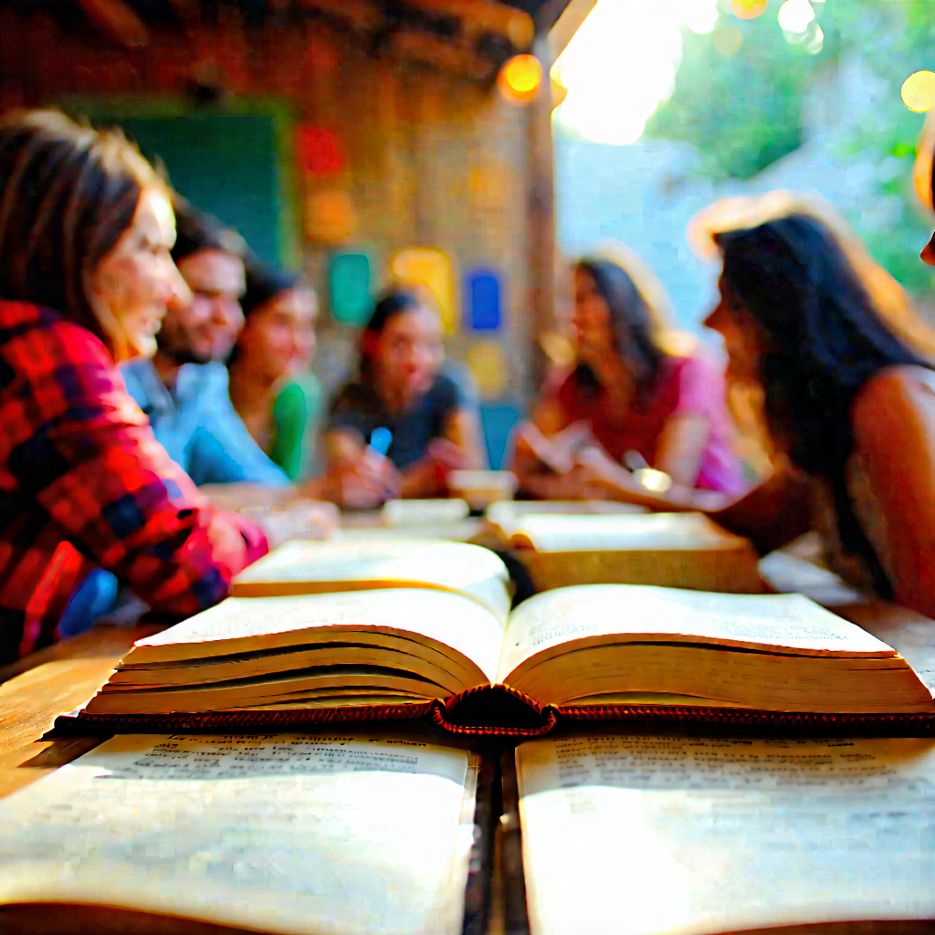 Lifestyle Abstract Design: Book club with community group