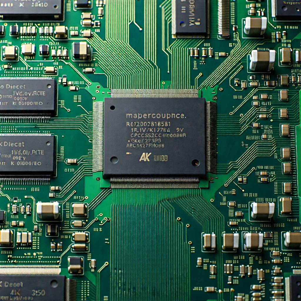 Tech Diagram Style: Close-up of memory module