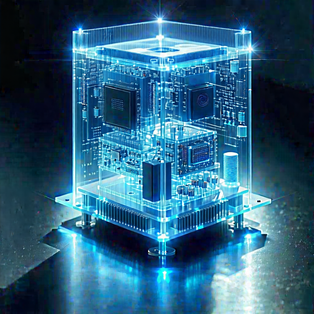 Tech Product Photography: Quantum computer with laser scanning