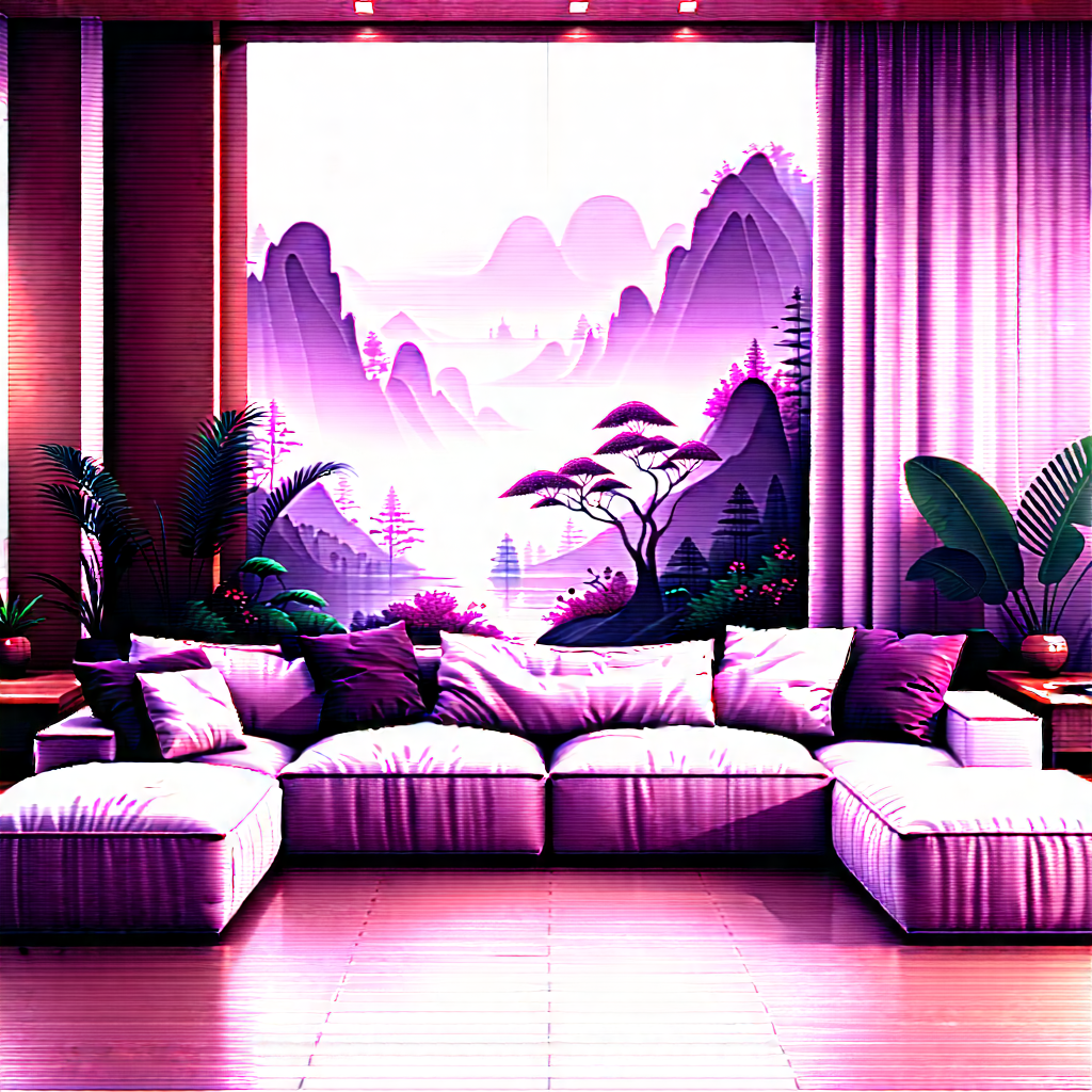 Lifestyle Landscape Photography: Cozy Living Room With Plants And Natural Elements With Cozy Living