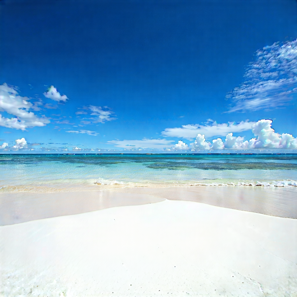 Nature Lithograph: Clear Sky Over Tropical Beach With Beautiful Beach