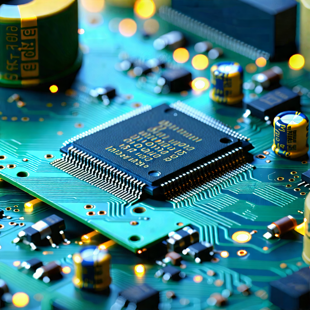 Tech Tilt-Shift Photography: Close-up of electronic circuit