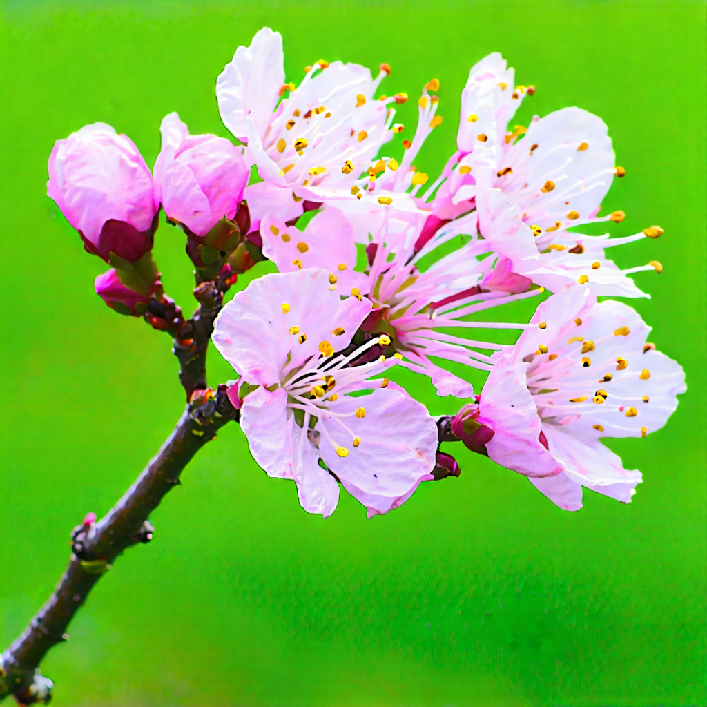 Nature Drone Photography: Cherry Blossoms In Natural Setting With Beautiful Pink