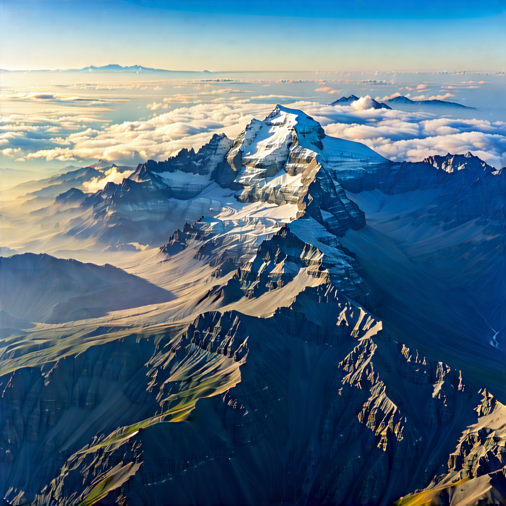 Nature Macro Photography: Aerial View Of Mountain Range With Majestic Mountain