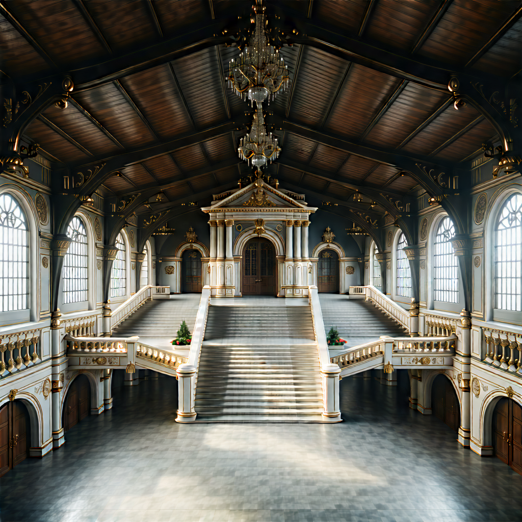 Urban Aerial Photography: Converted Warehouse With Ornate Details With Black White