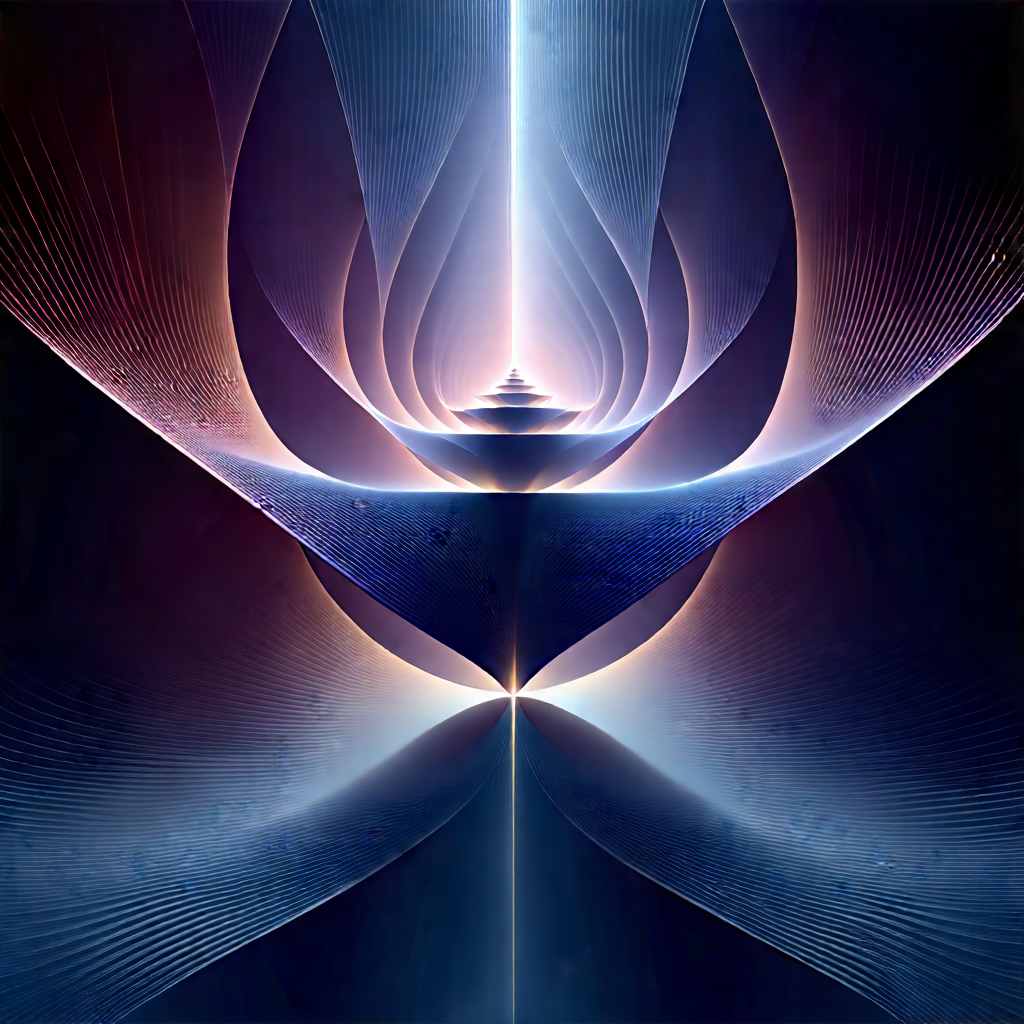 Abstract Fractal Art: Balance represented through flowing lines