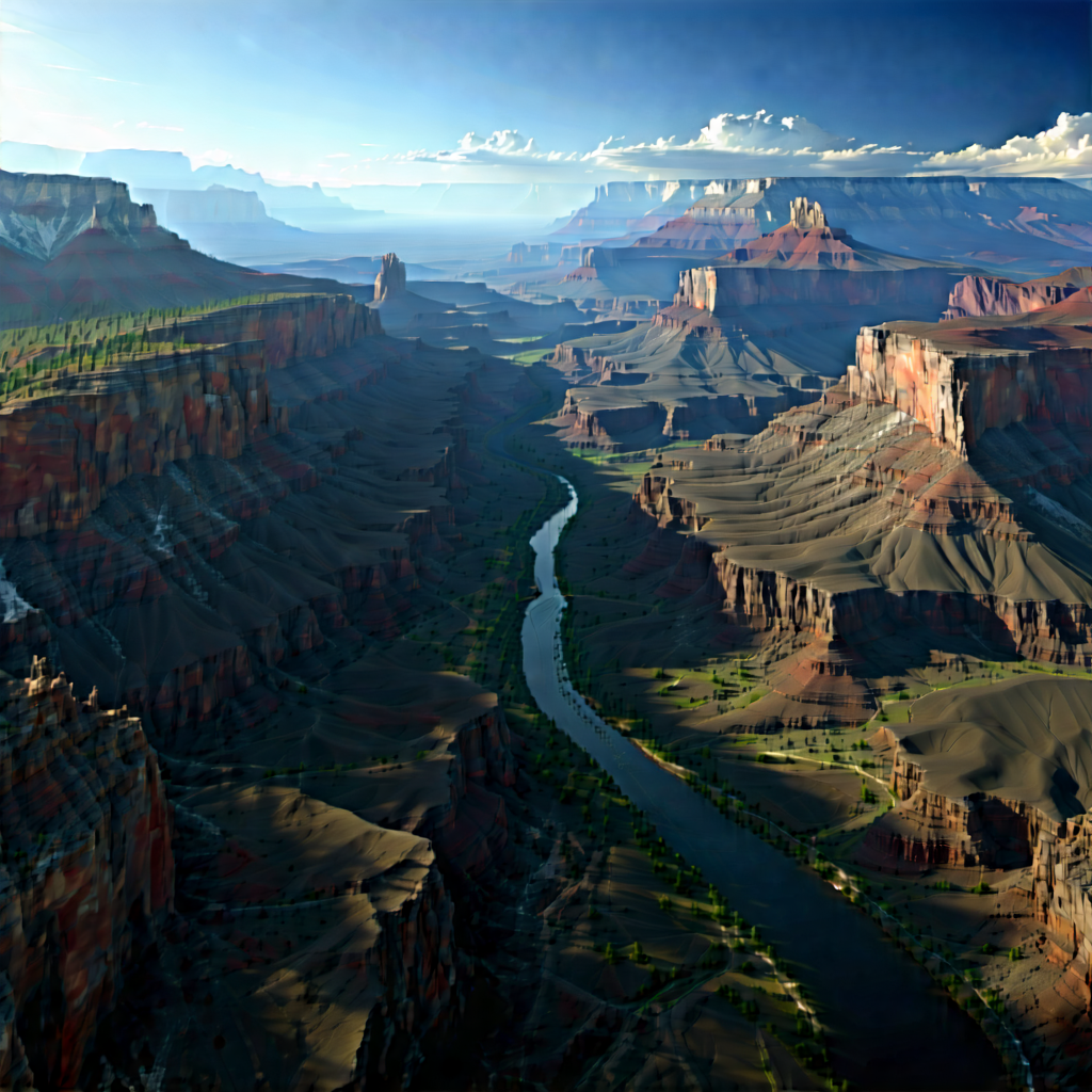 Nature Matte Painting: Aerial View Of Canyon System With Stunning Aerial