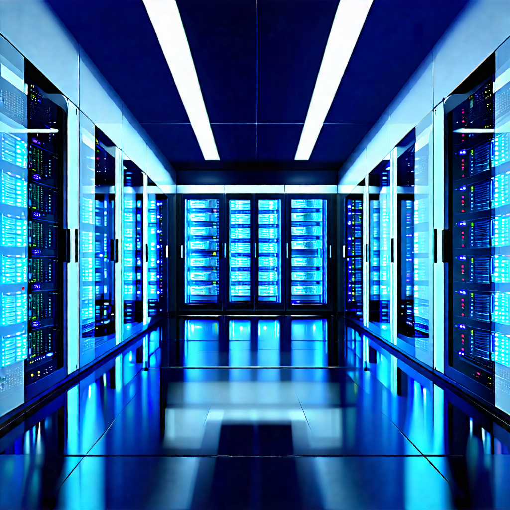 Tech Vector Art: Futuristic server room