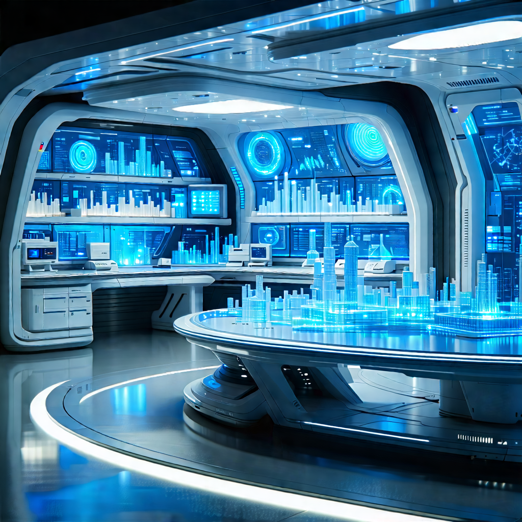 Tech Cinema 4d: Futuristic Research Laboratory With Futuristic Setting,