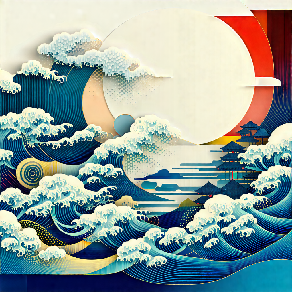 Abstract Ukiyo-E Style: Abstract interpretation of weather patterns