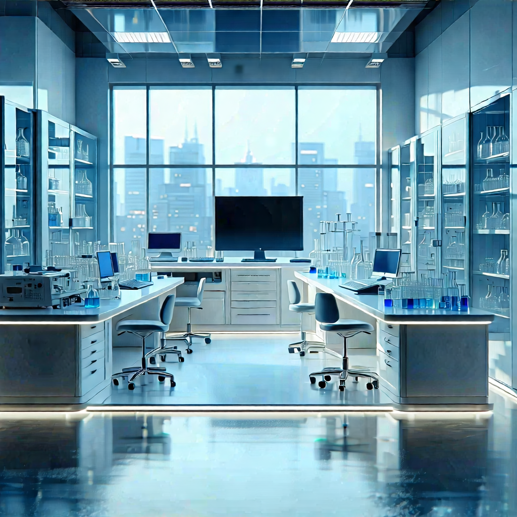 Tech Hdr Photography: Entertainment Technology In (modern:1.41) Laboratory With Large, Well-lit