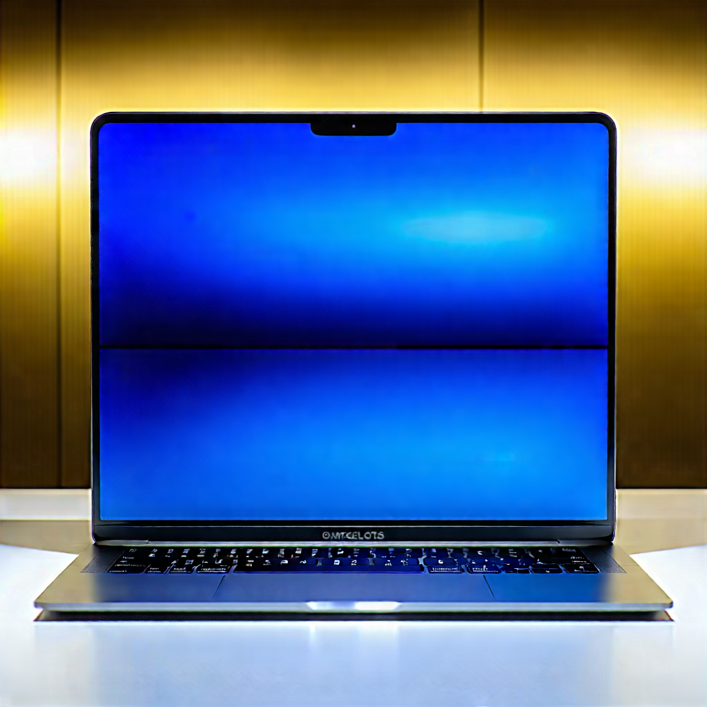 Tech Commercial Photography: Laptop With User Interface With Laptop Computer