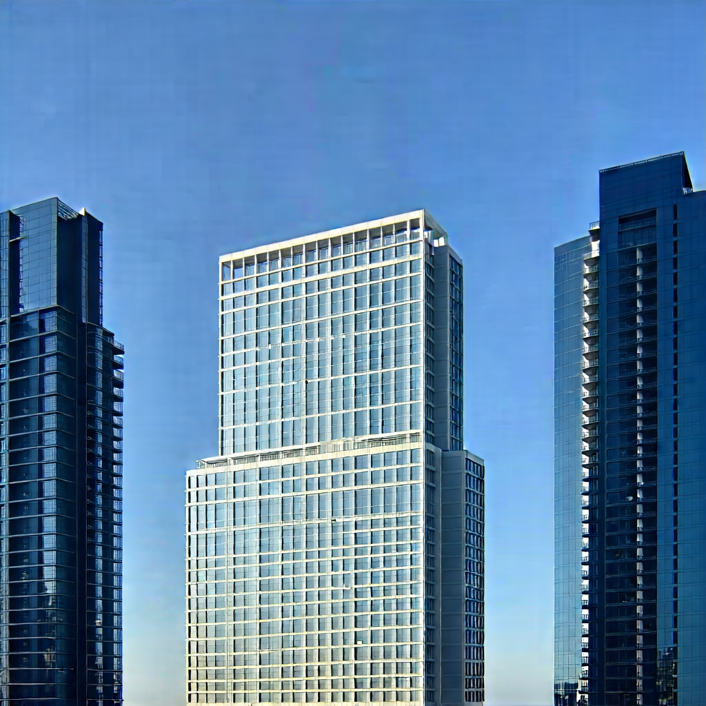 Urban Professional Photography: Skyscraper With Minimalist Design With Large, Modern